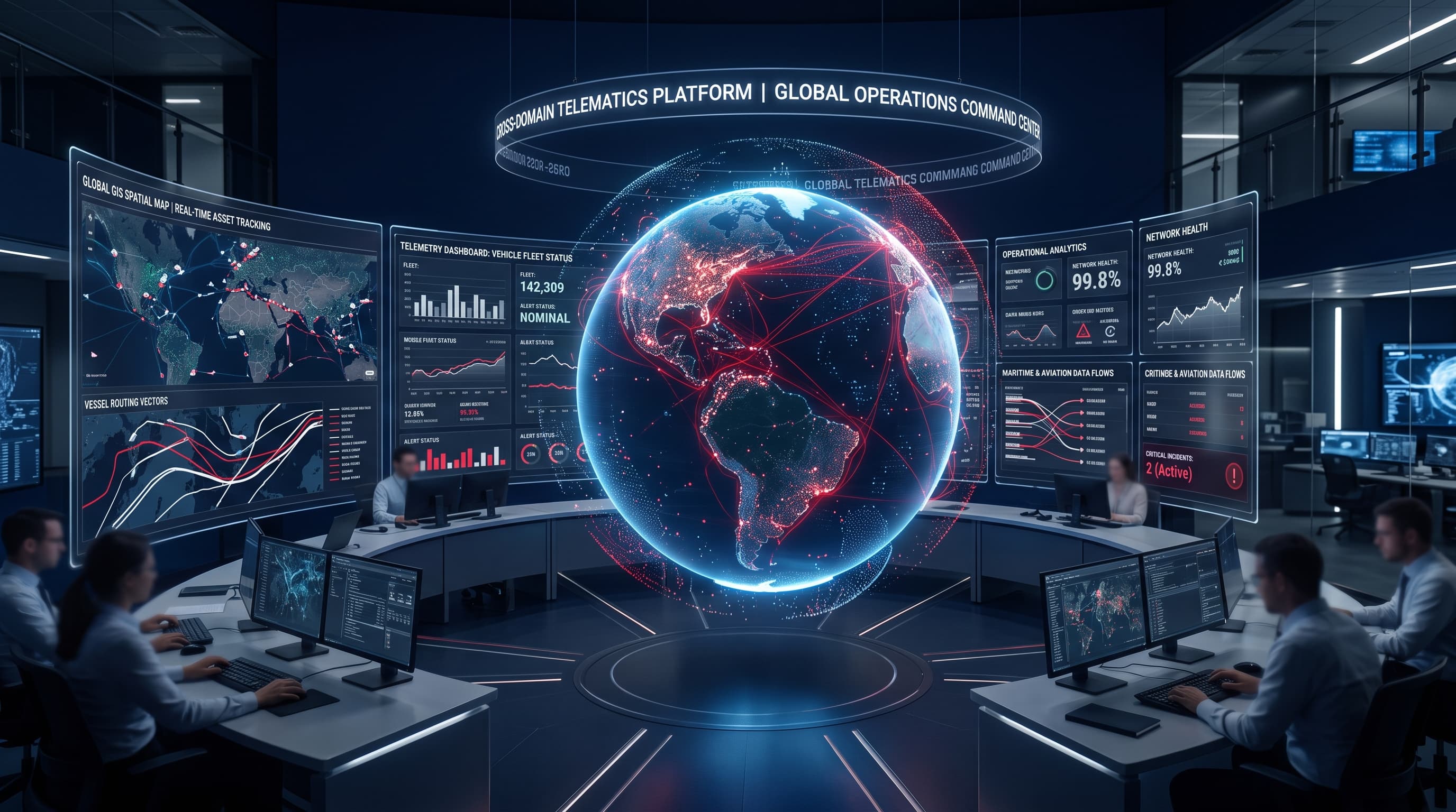 Global operations command center running the Foundry360 telematics platform